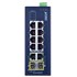 Planet IFGS-1022TF: Průmyslový L2 switch bez managementu,8* 10/100TX + 2* Gigabit Combo (RJ-45/SFP), -40 až 75 C, redundantní 9-48V DC/24V AC vstupy