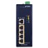 Planet IGS-504HPT: L2 industriální PoE+ switch bez managementu, 4* 10/100/1000T  + 1* 10/100/1000T, -40 až 75 C, duální 12V~56V DC