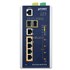 Planet IGS-5225-4UP1T2S: L2+/L4 industriální PoE+ switch s managementem, 4* 10/100/1000T + 1* 1000T + 2* 100/1000X SFP, -40 to 75 C, duální vstupy  48V - 56V DC, DIDO, ERPS, 1588, Modbus TCP, ONVIF, prvky síťové bezpečnosti