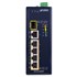 Planet IGS-614HPT: L2 industriální PoE+ switch bez managementu, 4* 10/100/1000T PoE+, 1* 10/100/1000T + 1* 100/1000X SFP, -40 až 75 C, duální 12V~56V DC