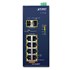 Planet IGS-1020TF: L2 industriální switch bez managementu, 8* 10/100/1000T + 2* 100/1000X SFP (-40 až 75  C)