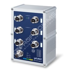 Planet IGS-5227-6MT-X: Průmyslový L2+ switch, 6* 10/100/1000T, M12, s managementem, (-40 až 75 C, 9~48V DC), ERPS Ring, 1588, Modbus TCP, IP67