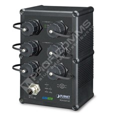 Planet IGS-5227-6T: Průmyslový L2+ switch, 6* 10/100/1000T Managed Ethernet Switch (-40~75 degrees C), ERPS Ring, 1588, Modbus TCP, 6x voděodolné RJ45 konektory, IP67