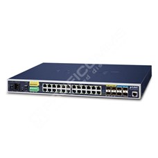 Planet IGS-6325-20T4C4X: L3 industriální core switch s 10Gb uplinky a managementem - 24* 1000T RJ-45 (4* Combo(RJ-45/SFP)) + 4x10Gb SFP+, OSPF, statické směrování