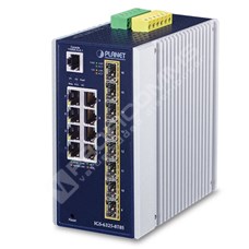 Planet IGS-6325-8T8S: L3 industriální switch s managementem, 8* 10/100/1000T + 8*1G/2.5G SFP (-40 to 75 C, duální vstupy na 12~48VDC, DIDO, ERPS Ring, Modbus TCP, OSPFv2 a IPv4/6 statické směrování