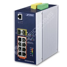 Planet IGS-6325-8UP2S: L3 industriální PoE++ switch s managementem, 8* 10/100/1000T + 2* 1G/2.5G SFP, Modbus TCP, ONVIF, prvky síťové bezpečnosti, OSPFv2, IPv4/6 statické směrování