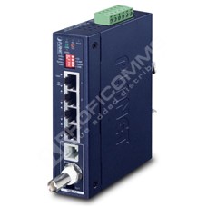 Planet IVC-234GT: Průmyslový Gigabit Ethernet Extender w/ G.vectoring, 4* 10/100/1000T RJ45 (LAN), 1* BNC, 1* RJ11, (-40 to 75C)