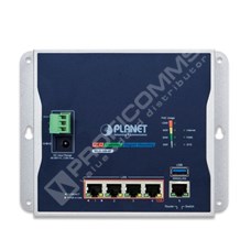 Planet WGR-500-4P: Průmyslový IoT router/switch, 4* 1GbE 802.3at PoE+, statické směrování, RIPv1/2