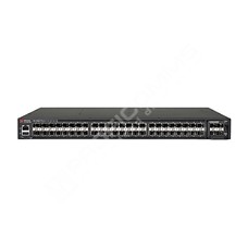 Ruckus ICX7450-48F-E: Stohovatelný Gigabit Ethernet 48 SFP L2/L3 switch, bundle(4x10G SFP+, 2x40G QSFP+, 250W AC zdroj, ventilátor),  proudění vzduchu z přední strany switche do zadní