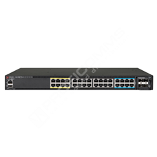 Ruckus ICX7450-32ZP-E: Stohovatelný Gigabit Ethernet 32 port L2/L3 PoE switch, bundle (4x10G SFP+, 2x40G QSFP+, 1000W AC zdroj, ventilátor), proudění vzduchu z přední strany switche do zadní