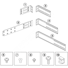 Ruckus XBR-R000295: FRU, univerzální rack mount kit ICX 7750/7650/7550/7450