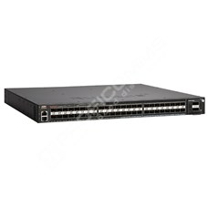 Ruckus ICX7650-48F-E: Stohovatelný Gigabit Ethernet 48 SFP L2/L3 switch, bundle(24x 1/10GbE SFP+, 24x 1GbE SFP, 4x QSFP, 250W AC zdroj, ventilátor),  proudění vzduchu z přední strany switche do zadní