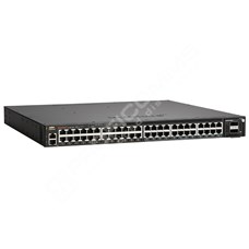 Ruckus ICX7650-48ZP-E: Stohovatelný Gigabit Ethernet 48 port L2/L3 PoH/PoE+ switch, bundle(24x 1/2,5/5/10GbE PoH, 24x 1GbE PoE+, 4x40G QSFP, 1000W AC zdroj, ventilátor),  proudění vzduchu z přední strany switche do zadní