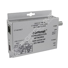ComNet CNFE1CL1MC: Průmyslový Fast Ethernet media konvertor 10/100M RJ45 na koax nebo UTP