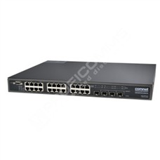 ComNet CNGE28FX4TX24MSPOE+-ref: Průmyslový 28 port Gigabit Ethernet L2 PoE+ switch management, jednotka v použitém stavu