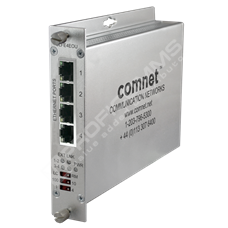 ComNet CLFE4EOU: Průmyslový 4 kanálový Fast Ethernet PoE media konvertor 10/100M RJ45 na RJ45