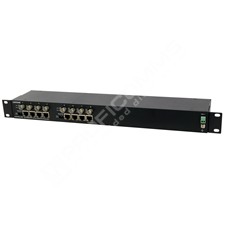 ComNet CLLFE8POEC: Průmyslový 8 kanálový Fast Ethernet PoE media konvertor 10/100M RJ45 na koax