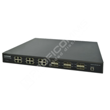 ComNet CNGE24FX12TX12MS/12: Průmyslový switch 12 kombo portů Gigabit Ehternet L2+ switch s managementem, 12V DC input