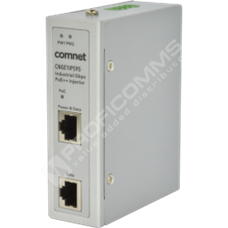 ComNet CNGE1IPS95: Průmyslový 1 port Gigabit Ethernet PoE++ Injektor, -40°C až +75°C, redundantní napájení, montáž na DIN lištu