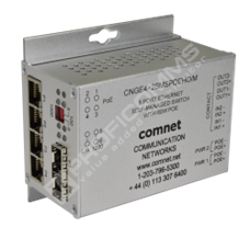 ComNet CNGE4+2SMSPOEHO/M: Průmyslový 6 port Gigabit Ethernet L2 self managed switch s POE 60 W