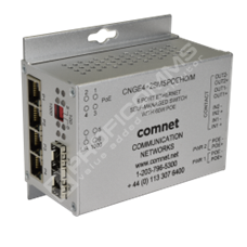 ComNet CNGE4+2SMSPOE/M: Průmyslový 6 port  Gigabit Ethernet L2 self managed switch s POE 30 W