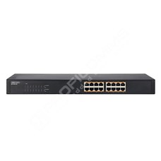 Edge-Core ECS1020-16P: 16x 10/100/1000 Base-T PoE switch bez managementu, PoE budget (300W), součástí sada pro montáž do 19" racku