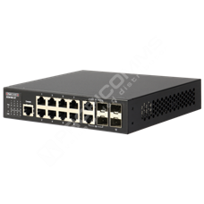 Edge-Core ECS4100-12T-DC24: Gigabit Ethernet L2 Acces Switch s 2 combo porty a 1GE uplinkem 12 port, zdroj 18 - 30V DC