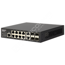 Edge-Core ECS4100-12T-DC: Gigabit Ethernet L2 Acces Switch s 2 combo porty a 1GE uplinkem 12 port, zdroj 36 - 60V DC