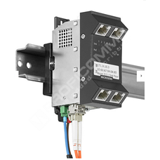 Microsens MS440219PMXH-48G6-GT: Zodolněný Gigabit Ethernet Micro-Switch, 5x 10/100/1000M PoE+ (PSE), 1x FE/GE SFP, montáž na DIN lištu, vertikální verze, napájení 44~57V DC