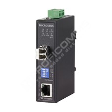 Microsens MS656059P: Průmyslový PoE konvertor 10/100M RJ45 s PoE+ (30W) na FE SFP