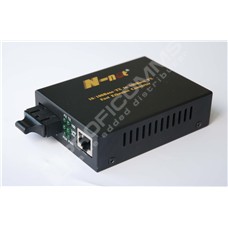 N-net NT-1100S-20: Fast Ethernet media konvertor 10/100M RJ45 na FE SM 20 km externí zdroj