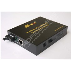 N-net NT-S1100-20-TX1310nm: Fast Ethernet media konvertor 10/100M RJ45 na FE SM WDM 20km externí zdroj