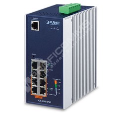 Planet IGS-4215-4P4T: L2+/L4 industriální PoE+ switch s managementem, 4* 10/100/1000T 802.3at PoE + 4* 10/100/1000T, -40~75 C, dual inputs 48~56V DC, SNMPv3, 802.1Q VLAN, IGMP Snooping, SSL, SSH, ACL