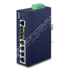 Planet IGS-5225-4T2S: L2+/L4 industriální switch s managementem, 4* 1000T + 2* 100/1000X SFP (-40 to 75 C, duální vstupy na 12~48VDC,  Modbus TCP, prvky síťové bezpečnosti, IPv4/6 statické směrování)