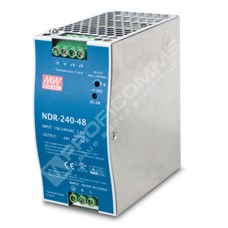 meanwell PWR-240-48: 48V, 240W DIN napájecí zdroj (NDR-240-48, seříditelný 48-56V DC výstup)