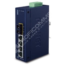 Planet ISW-511T: L2 industriální switch bez managementu, 4*10/100TX + 1* 100Base-FX (SC, MM, 2 km), -40 - 75 C