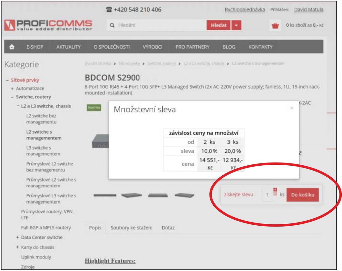 Příklad, kde kliknout v eshopu pro získání slevy