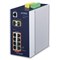 Planet IGS-10020HPT: L2+/L4 industriální PoE+ switch s managementem, 8* 10/100/1000T + 2* 1G/2.5G SFP, -40 to 75 C, 12V - 48V DC, Modbus TCP, ONVIF, prvky síťové bezpečnosti, IPv4/6 statické směrování