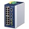 Planet IGS-20160HPT: L3 industriální PoE+ switch s managementem, 16* 10/100/1000T + 2* 10/100/1000T + 2* 100/1000X SFP, -40 to 75 C, duální vstupy 48 až 56V DC, ONVIF, Modbus TCP, prvky síťové bezpečnosti