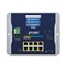 Planet WGS-5225-8P2S: Průmyslový L3 switch s managementem, 8-Port 10/100/1000T 802.3at PoE+, 2-Port 1G/2.5G SFP Wall-mount, s  LCD touch screenem