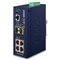 Planet IGS-5225-4P2S: L2+/L4 industriální PoE+ switch s managementem, 4* 1000T 802.3at + 2* 100/1000X SFP, -40 to 75 C, duální vstupy na 48~56VDC, Modbus TCP, ONVIF, prvky síťové bezpečnosti
