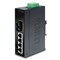 Planet ISW-511: Průmyslový Fast Ethernet switch, 4x 10/100Base-TX, 1x 100Base-FX(SC-MM,1310nm,2km), 12-48V DC/24V AC, -10~60°C