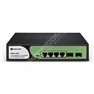 BDCOM S1500-4P2S: Unmanaged Gigabit PoE+ Switch, 4x PoE RJ-45, 2x SFP, zdroj 220V AC, PoE budget 60W