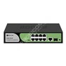 BDCOM S1500-8P1G1S: Unmanaged Gigabit PoE+ Switch, 8x PoE RJ-45, 1x SFP, 1x RJ-45, zdroj 220V AC, PoE budget 110W