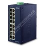 Planet ISW-1600T: L2 industriální switch bez managementu, 16* 10/100TX, -40 až 75 C,  duální vstupy na 12-48VDC / 24VAC